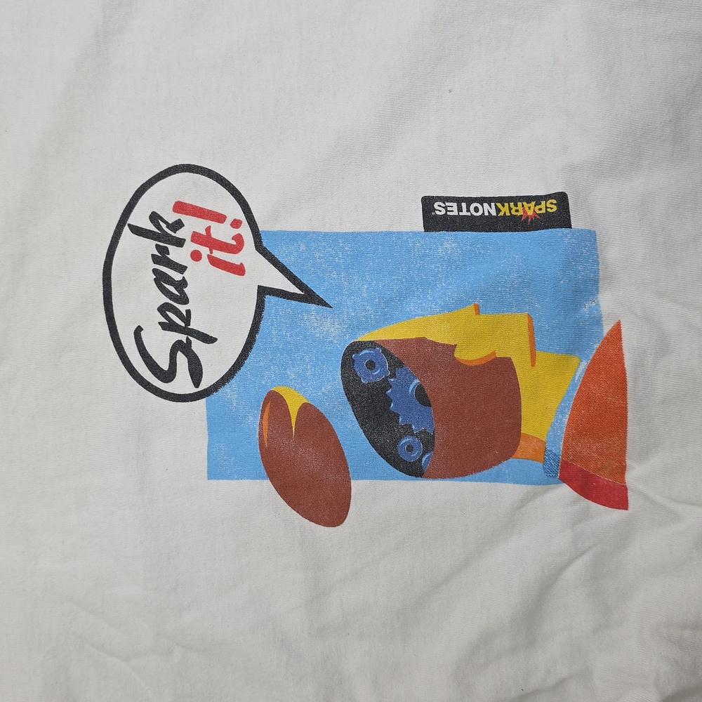 Vintage Sparknote Tech Computer Internet Shirt Size XL Distressed - Picture 2 of 12